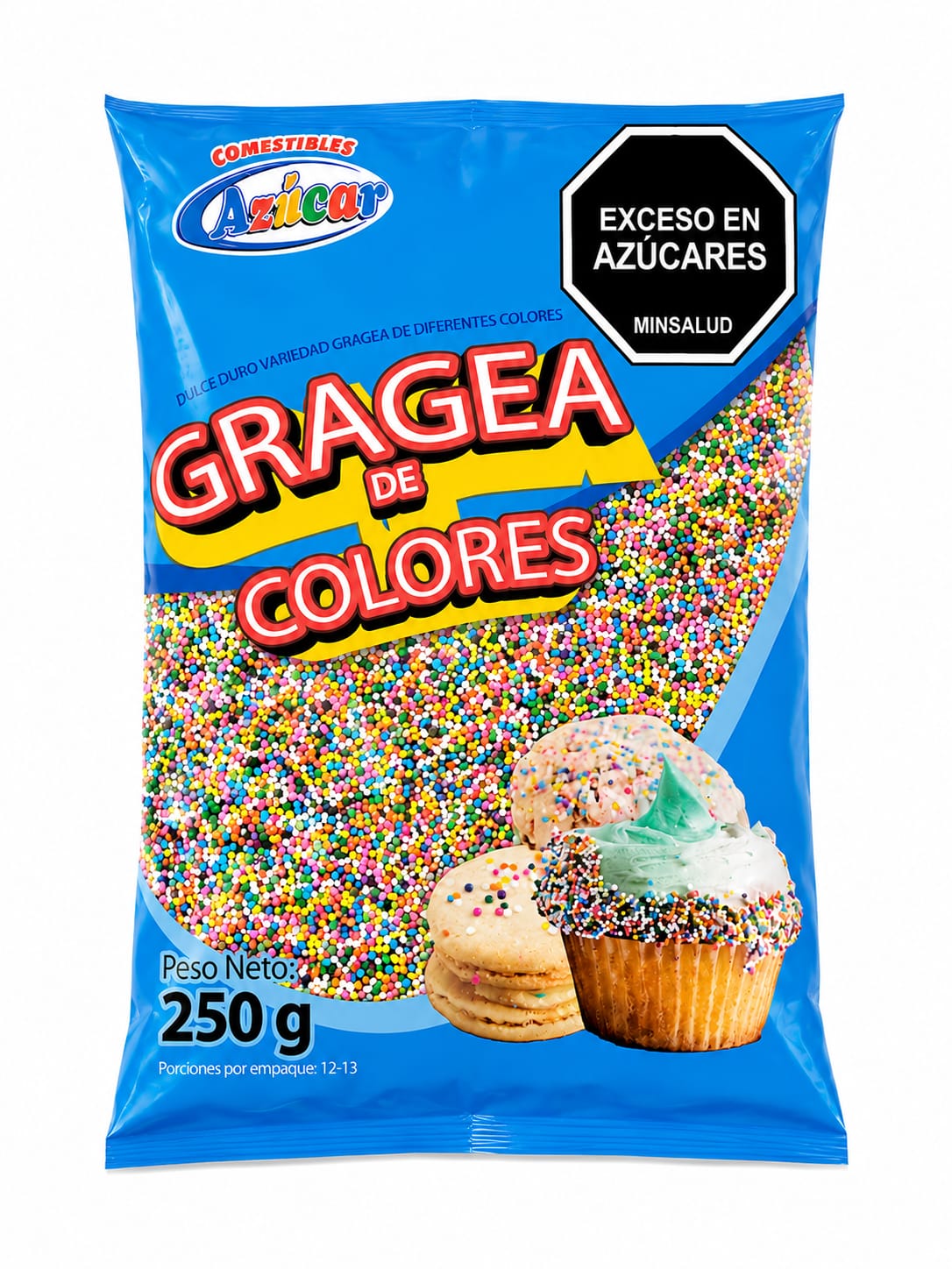 GRAGEAS DE COLORES PEQUEñA  250 GR
