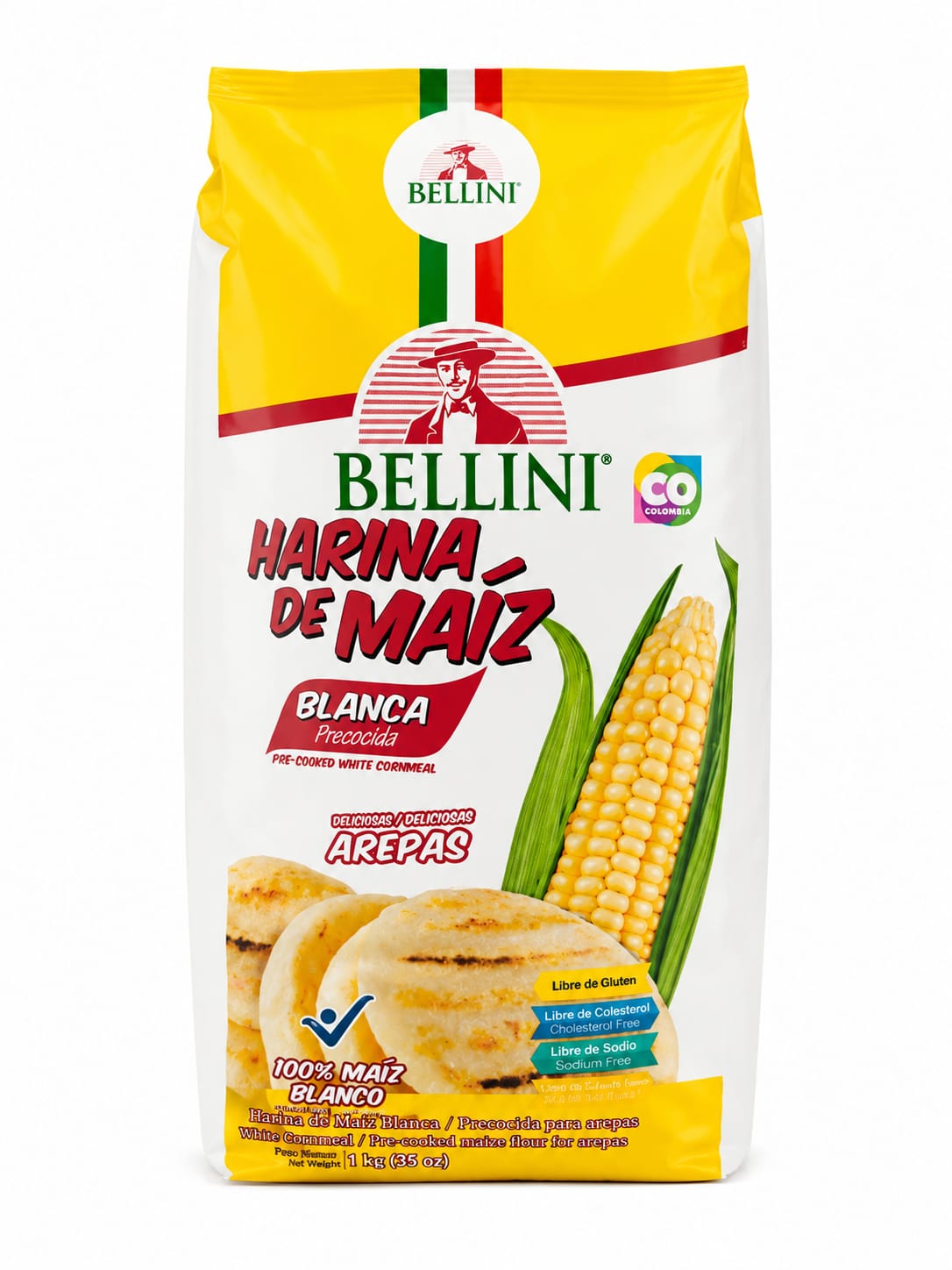 HARINA DE MAIZ BLANCO PRECOCIDA BELLINI 1 KG