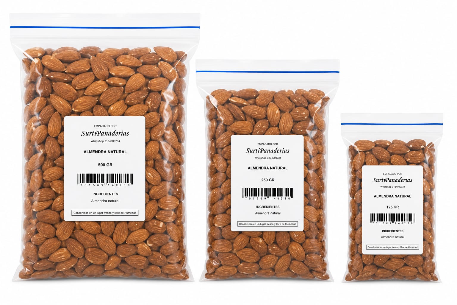 ALMENDRAS NATURALES 250 GR