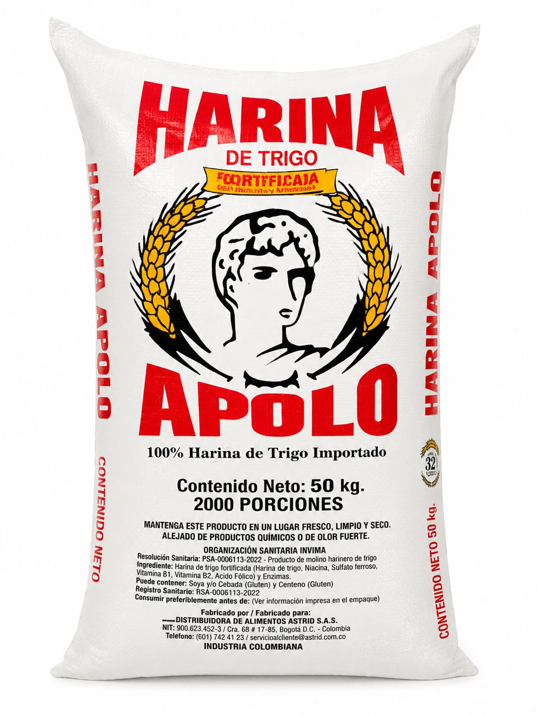 HARINA DE TRIGO APOLO 50 KG