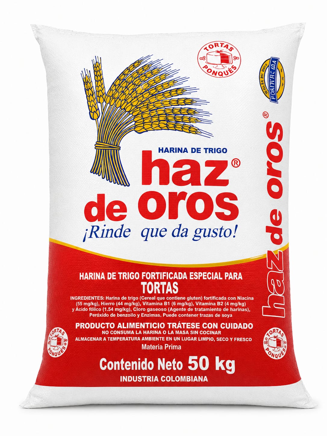 HARINA DE TRIGO HAZ DE OROS TORTA Y PONQUE 50 KG