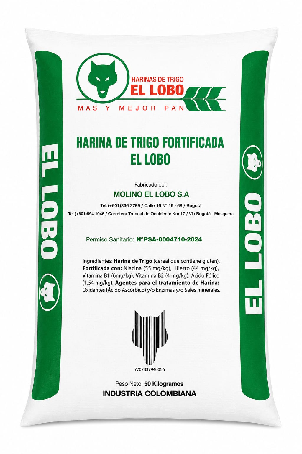 HARINA DE TRIGO LOBO 50 KG