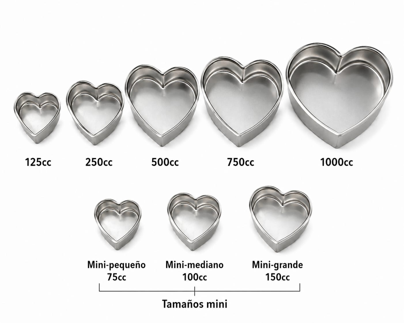 MOLDE ALUMINIO CORAZON MINI #3 PEQUEñO